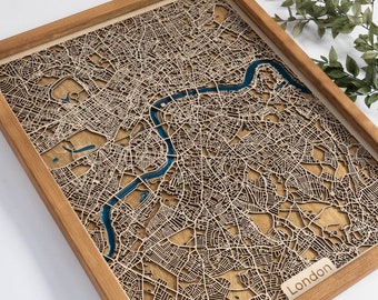 London Wood Map | Wood and Epoxy