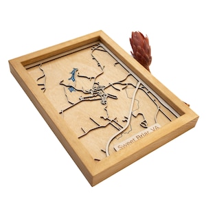 Mapa Sweet Briar / Madera y Epoxi