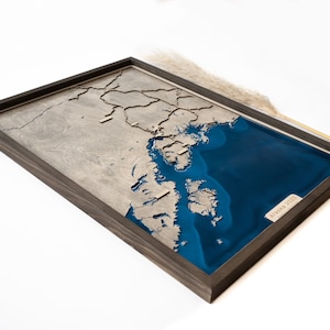 Alaska Map | Wood and Epoxy