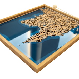 Mapa Cap Sizun | Madeira e Epóxi