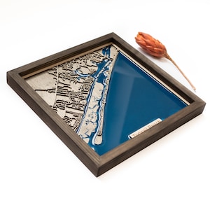 Topsail Beach Map | Wood and Epoxy