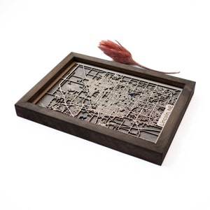 Lincoln Map | Wood and Epoxy