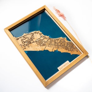 Sorrente : carte | Bois et époxy