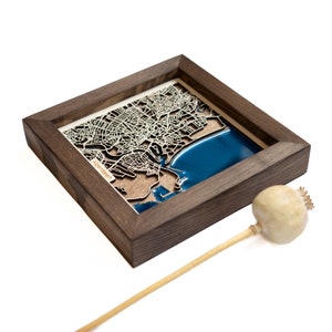 Aberdeen Map | Wood and Epoxy