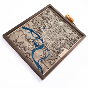 Memphis Map | Wood and Epoxy