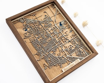 Boulder Map | Wood and Epoxy