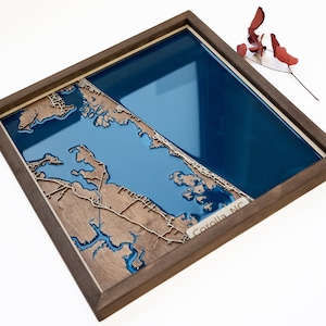 Carte de la corolle | Bois et époxy