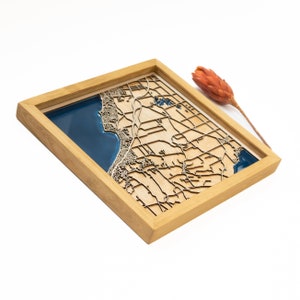 Mapa de Dromana / Madera y epoxi