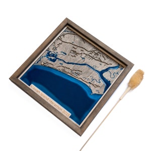 Marathonkaart Kiawah Island | Hout en epoxy