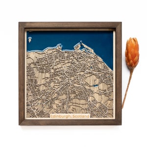 Édimbourg : carte | Bois et époxy