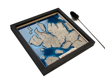 Seglvik Map | Wood and Epoxy