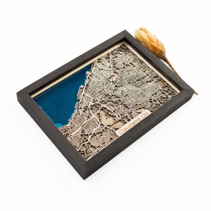 Cleveland Map | Wood and Epoxy