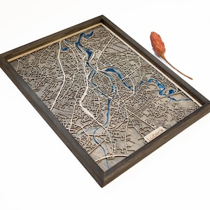 Lübeck Map | Wood and Epoxy