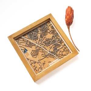 Mapa de Temecula / Madera y Epoxi