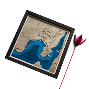 Scalloway : carte | Bois et époxy