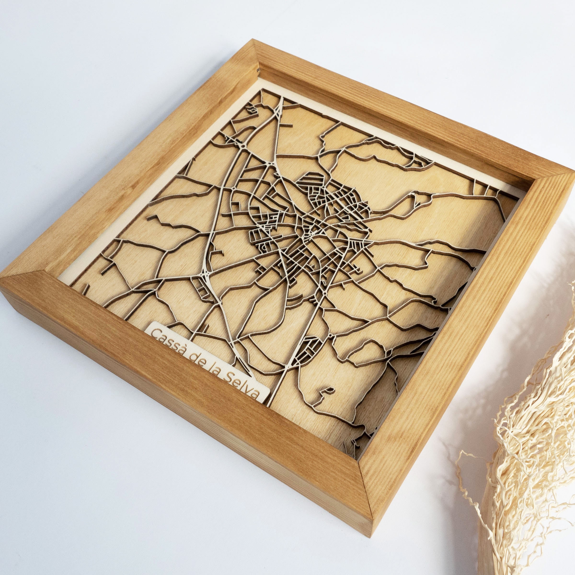 Cassà de la Selva Mapa / Madera y Epoxi Etsy España