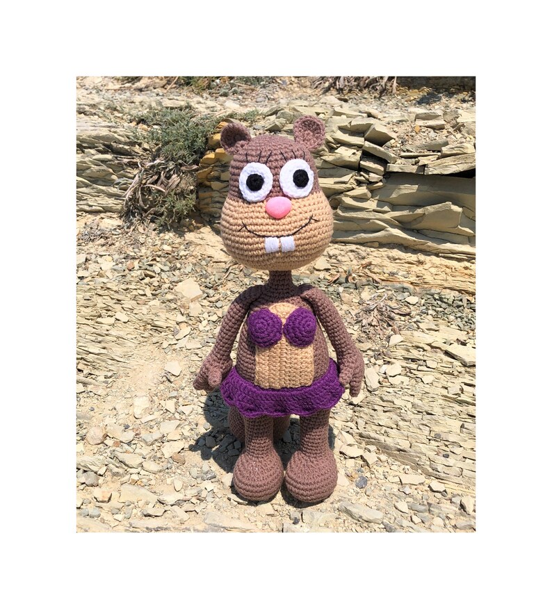 Sandy Cheeks doll Spongebob plush crochet spongebob doll Etsy