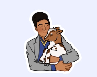 Milo and Jesper Sticker - Shadow and Bone Fanart Sticker - Emotional Support Goat Waterproof sticker