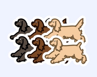 American Cocker Spaniel - Vinyl Sticker - Waterproof/Weatherproof - 3" Laptop Sticker - Water bottle Sticker