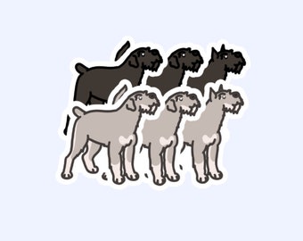 Giant Schnauzer Black Russian Terrier Dog Sticker - Vinyl Sticker - Waterproof/Weatherproof - 3" Laptop Sticker - Water bottle Sticker