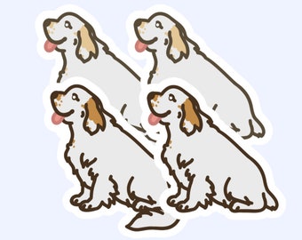 Clumber Spaniel - Vinyl Sticker - Waterproof/Weatherproof - 3" Laptop Sticker - Water bottle Sticker