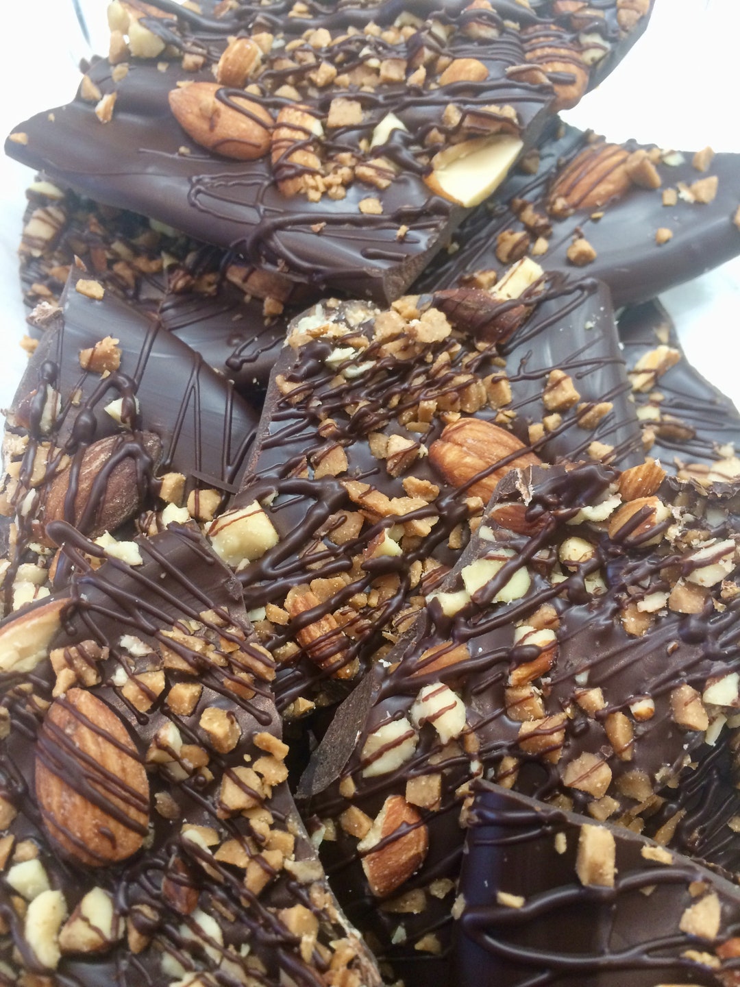 Almond / English Toffee Bark 1/2 Pound Etsy
