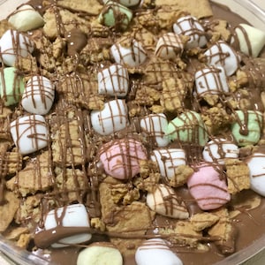 S&#39;mores Chocolate Bark - 1/2 Pound Gift Round Package