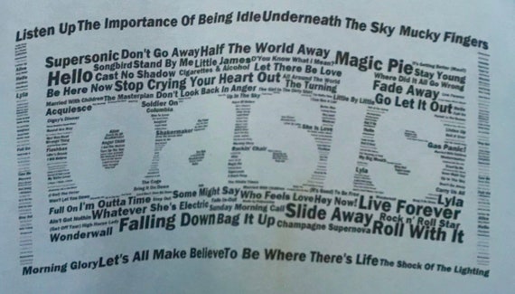 Vintage Oasis British Pop Group