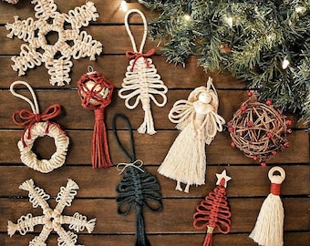 Macrame Christmas tree Ornament, Christmas tree Ornament, Christmas Decor,