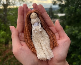Macrame angel, Little angel, Macrame Doll, Macrame ornament, Macrame angel ornament, Handmade gift, Handmade accessories, Nursery room decor