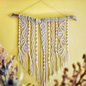 handmade macrame wall hanging, hanging art, bohemian wall art