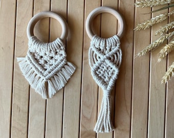 Macrame napkin holder, Macrame napkin ring, table decoration, Table accessories, Handmade gift, set of 2,4,6