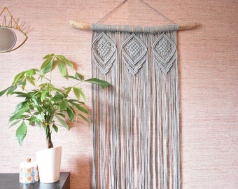 Macrame Wall hanging, Macrame Large Wall hanging, Macrame Diamonds, Macrame Backdrop, Wall art, Fiber art, Large Tapestry
