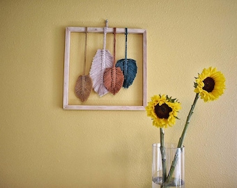 Macrame leaves/feathers wall hanging