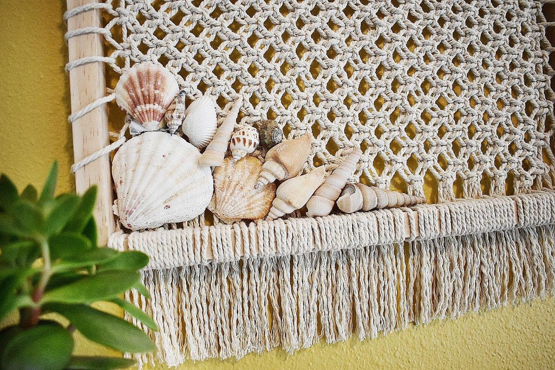 Macrame Bulletin Board Earring Organizer Handmade Wall Art Etsy