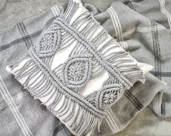 Macrame Pillow Case, Macrame Pillow Cover, Macrame Pillow, Macrame Cushion, Boho decor, Handmade Pillow, Decorative pillow, Throw Pillow