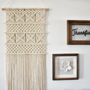 Macrame Wall hanging, Macrame tapestry, Woven Wall Hanging,  Modern Macrame, Macrame Decor, Fiber Wall Art, Geometric Macrame, Boho Chic
