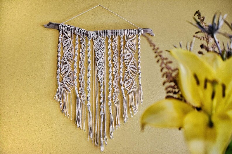 handmade macrame wall hanging, hanging art, bohemian wall art