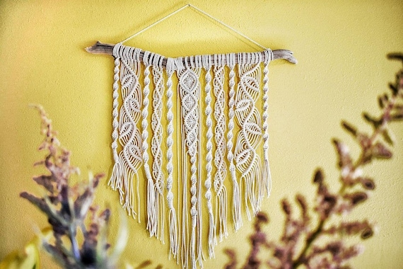 Macrame wall hanging, Wall art, Wall decor, Wall art decor, Macrame Art wall hanging, Handmade gift, House warming, White boho wall decor