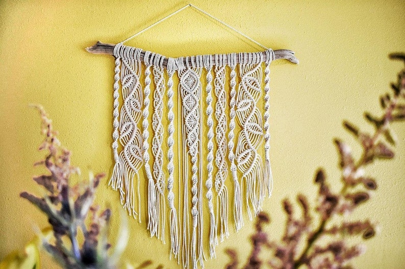 handmade macrame wall hanging, hanging art, bohemian wall art