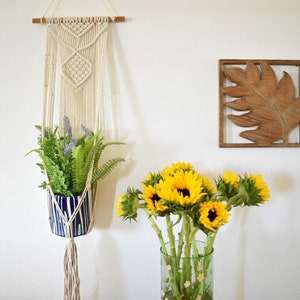 Handmade Macrame Plant hanger, Plant Holder with Tassel, House warming, Macrame Wall hanging