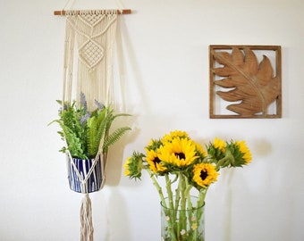 Handmade Macrame Plant hanger, Plant Holder with Tassel, House warming, Macrame Wall hanging