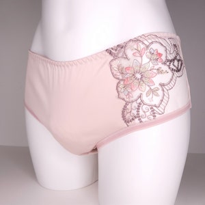 For Men Smooth Satin Light Beige Brief Panties. Plus Size Sissy Lingerie. Crossdressing, Male Satin Lingerie.