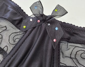 Flat chest bra for men in black. AA training bra. Sissy men lingerie set. Perfect fit. Extra large sizes too.