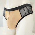 Silky soft sparkly thong for men. Accommodating pouch. Super elastic femboy underwear. Crossdressers lingerie.