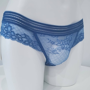 Sexy Sheer Lace Panties for Men. Elastic Mesh Thongs and Bikini Panties. Crossdresser Lingerie. See Through Men&#39;s Panties.