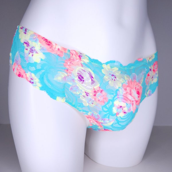 Colorful Sissy Panties for Men. Feminine Men's Panties. Turquoise blue, yellow, pink, purple. Plus Size Crossdressing.