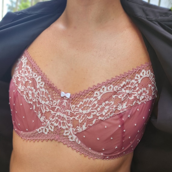 Men See Through Bra. Cross Dresser Men Lace Bra in Dirty Pink. Sissy See  Through Lingerie Bra or Bralette. -  Canada