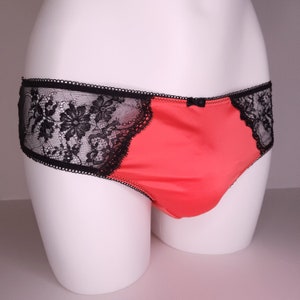 012 Sexy Red French Satin Knickers S-3XL