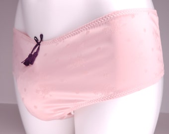 Light Pink Satin Panties for Crossdressing Men. Male Pink Lingerie. Ultra Soft and Durable.  Extra Plus Sizes too.